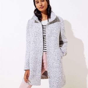 LOFT Funnel Neck Boucle Coat